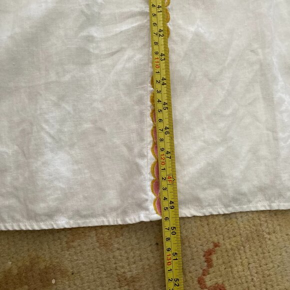 Boden Una Linen Embroidered Maxi Dress, Floral Garland, Ivory, 6P - Picture 9 of 11